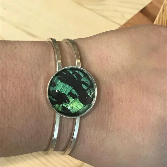 Real butterfly handmade bangle - Picture 3 of 3